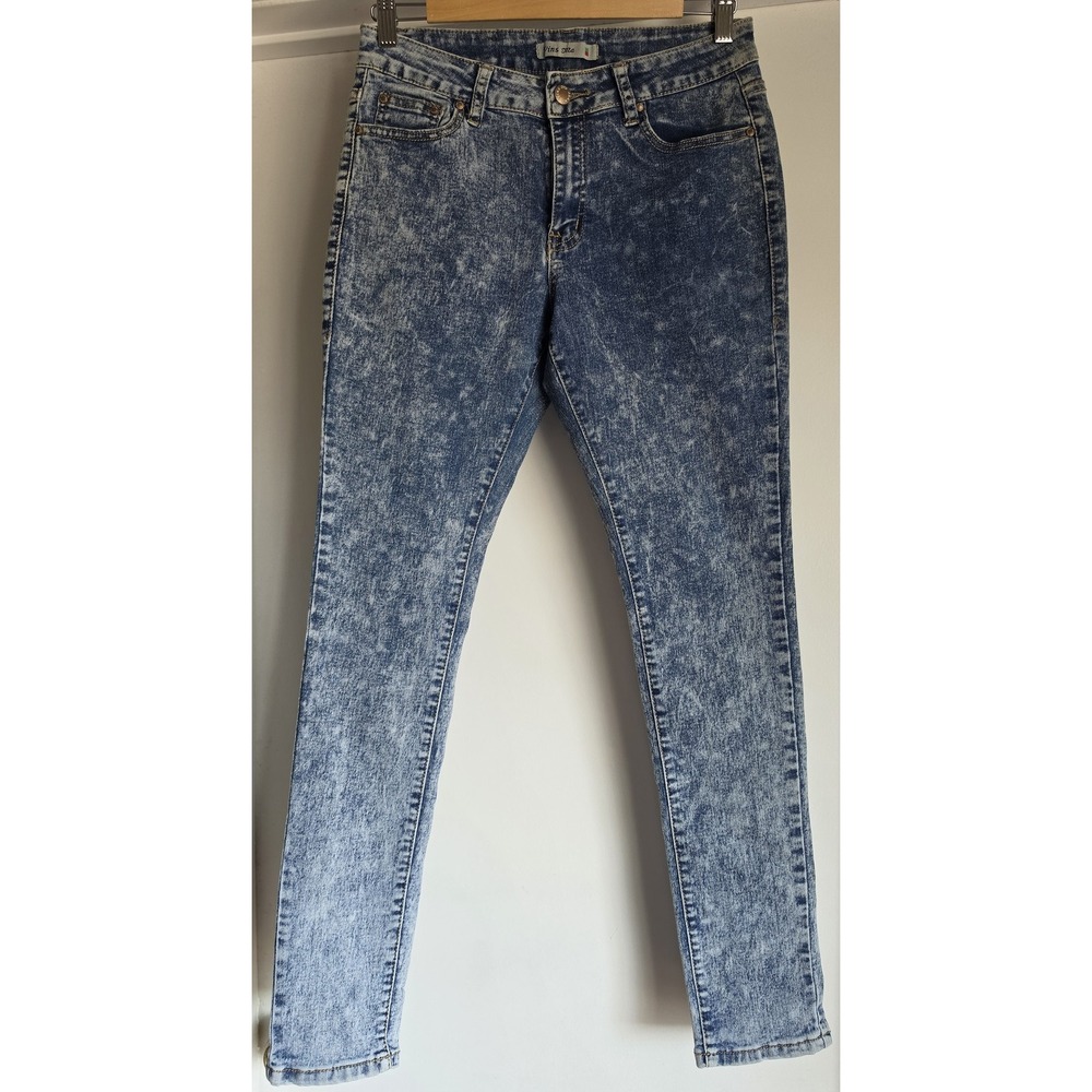 Vins Me Jeans Women Size 9 Y2K Acid Wash Blue Straight Casual Denim